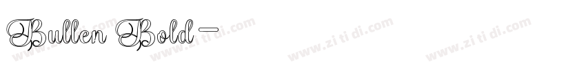 Bullen Bold字体转换
